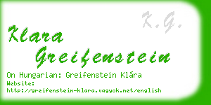 klara greifenstein business card