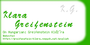 klara greifenstein business card